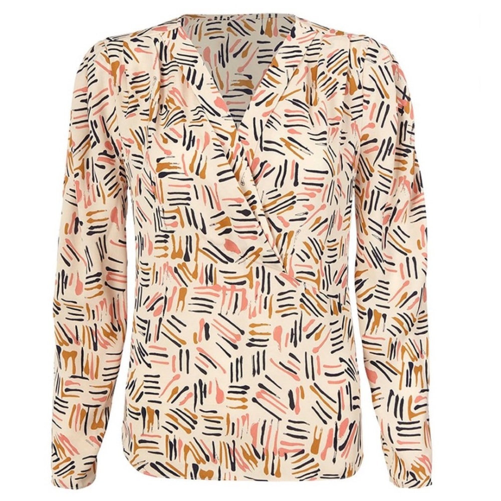 Cabi Marni Blouse Womens Paint Stroke Artsy Size Medium